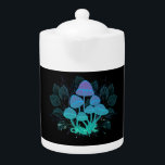 Rollstühle in Bushes<br><div class="desc">Mysteriöse, biolumineszente, halluzinogene, helle Rollhocker mit Sträuchern aus marschfarbenen Pflanze in der Nacht, dunkel, glänzend. Glühende Pilze. Goblincore, Muschroomcore</div>