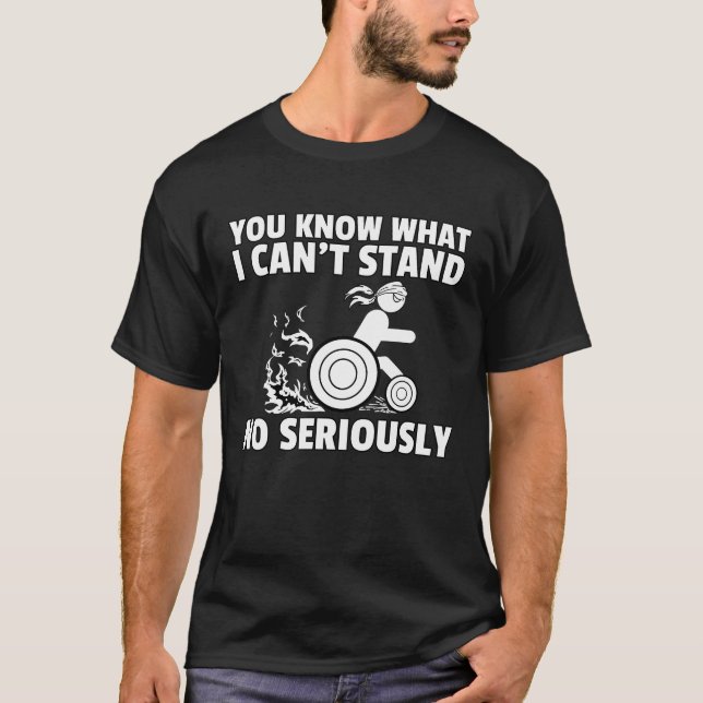 Rollstuhleinschränkung   Behinderung T-Shirt (Vorderseite)