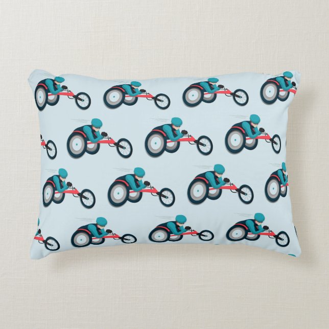 Rollstuhlfahren Dekokissen (Vorderseite)