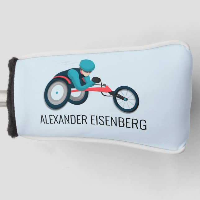 Rollstuhlfahren Golf Headcover (Vorderseite)
