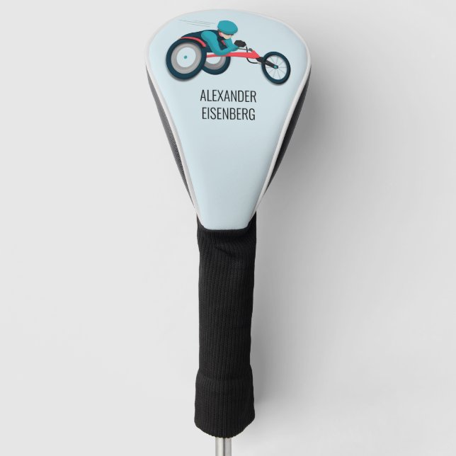 Rollstuhlfahren Golf Headcover (Vorderseite)