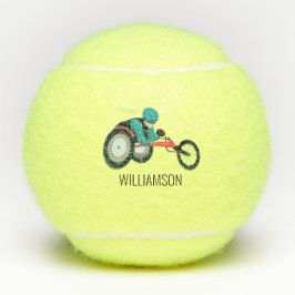 Rollstuhlfahren Tennisbälle