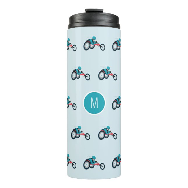Rollstuhlfahren Thermosbecher (Vorderseite)