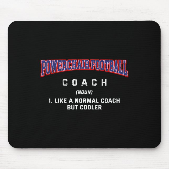 Rollstuhlfußball-Trainer-Definition Lustiger Elekt Mousepad (Vorne)