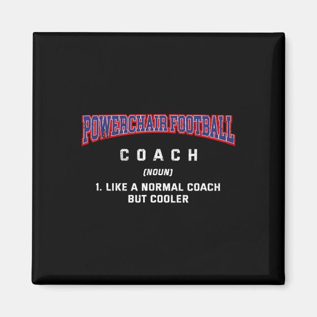 Rollstuhlfußball-Trainer-Definition Lustiger Rolls Magnet (Vorne)