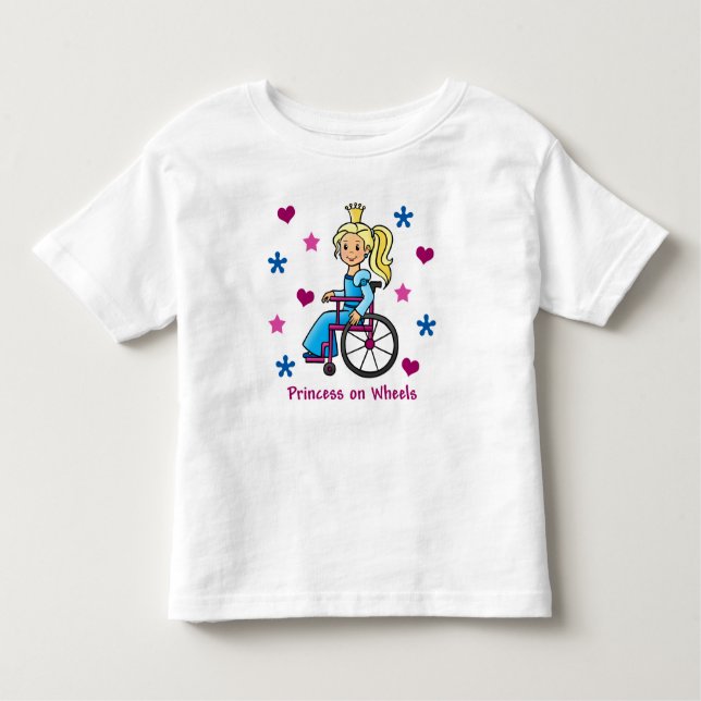 RollstuhlPrinzessin Kleinkind T-shirt (Vorderseite)