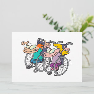 Rollstuhlrassen-Spaß Adaptive Sportfiguren Einladung