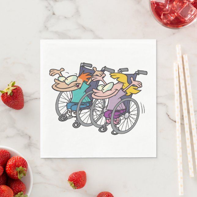 Rollstuhlrennen Papier Napkins Serviette (Beispiel)
