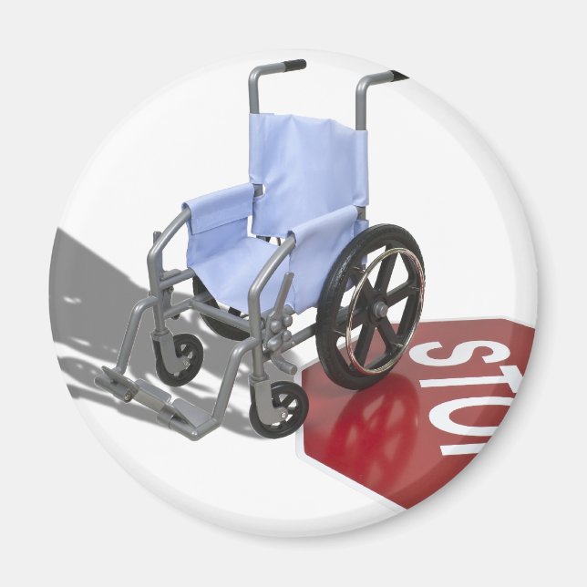 RollstuhlStoppSign103110 Magnet (Vorne)