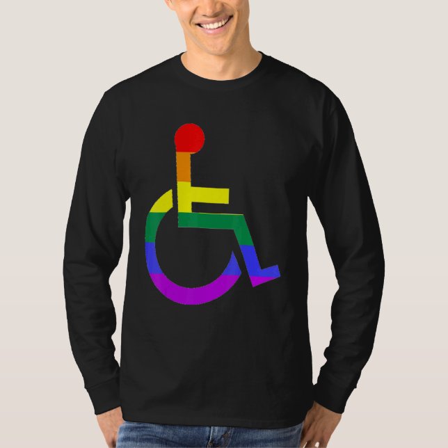 Rollstuhlsymbol T- T-Shirt (Vorderseite)