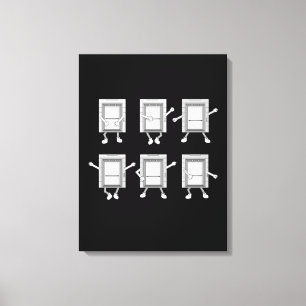 Rollstuhltechniker verleiht Männeraufhängung Leinwanddruck