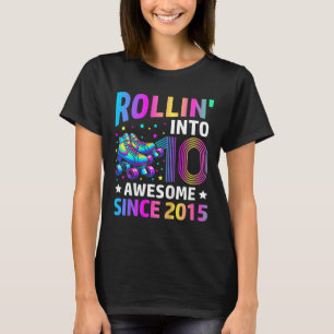 Rollt in 10 Jahre alte Skates 10. Geburtstag Gif T-Shirt