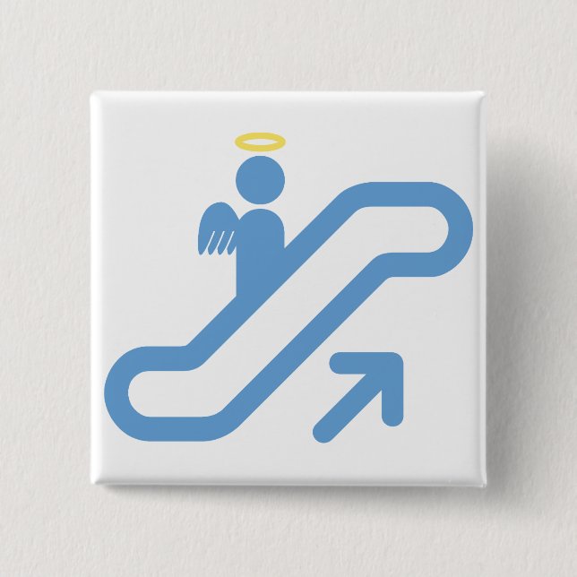 Rolltreppe, kein Treppenhaus Button (Vorderseite)