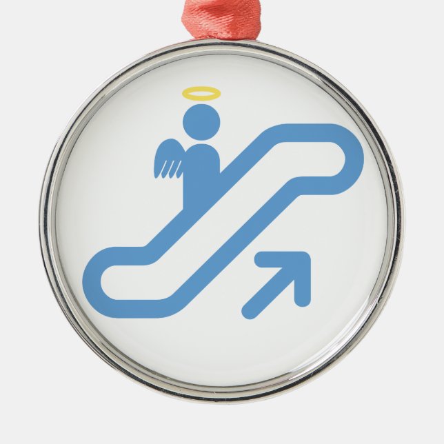 Rolltreppe, kein Treppenhaus Ornament Aus Metall (Vorne)