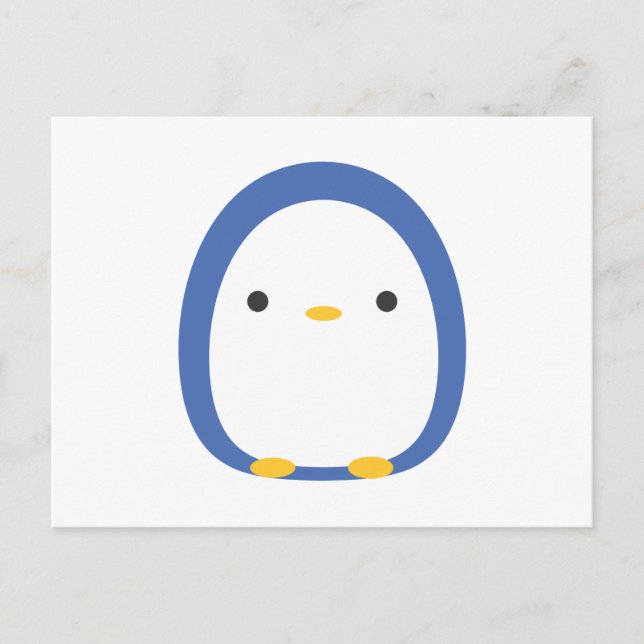 Roly Poly Penguin Postkarte (Vorderseite)