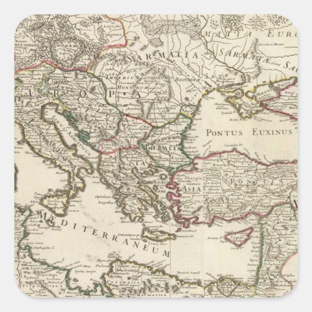 Rom 2 quadratischer aufkleber (Vorderseite)