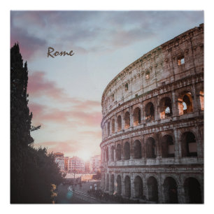 Rom Antike Architektur Sonnenuntergang Stadt Poster