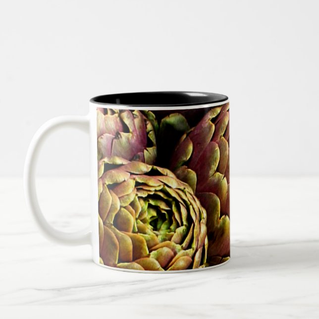Rom-Artischocken Zweifarbige Tasse (Links)