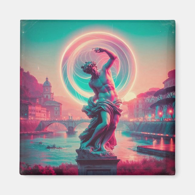 Rom | Ätherischer Träumerischer Urbaner Vaporwave  Magnet (Vorne)