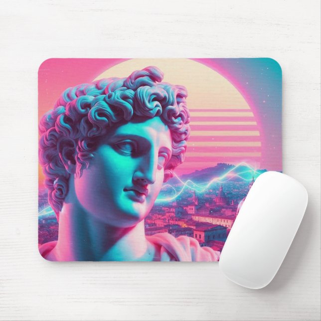 Rom | Ätherischer Träumerischer Urbaner Vaporwave  Mousepad (Mit Mouse)