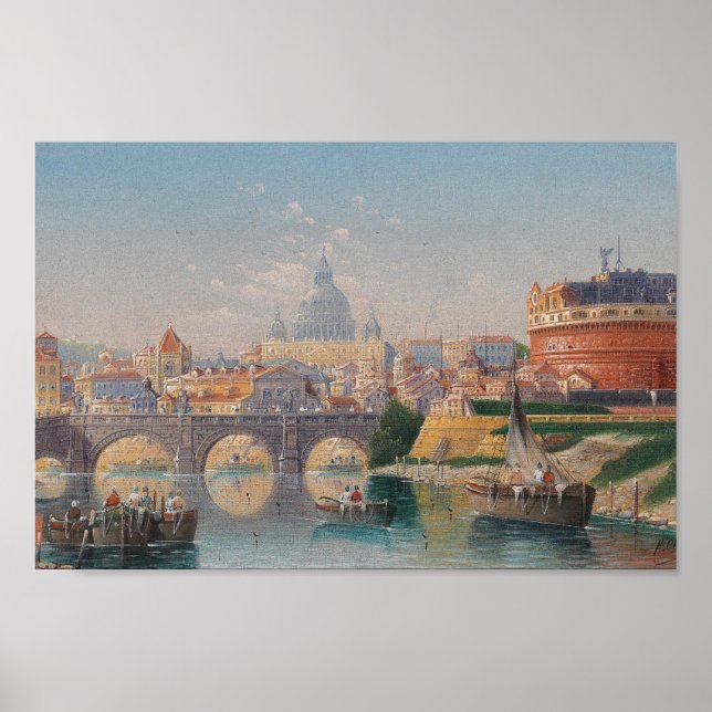 Rom, Blick auf Castel Sant’angelo Poster (Vorne)