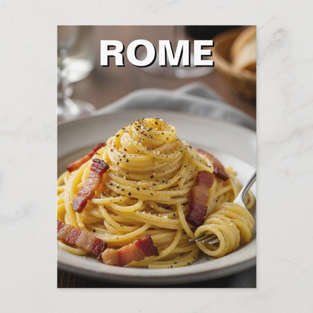 Rom Carbonara Italien Reisen Postkarte (Vorderseite)