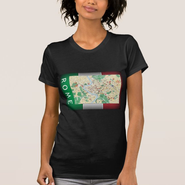 Rom City Map T-Shirt (Vorderseite)