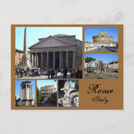 Rom Collage Postkarte