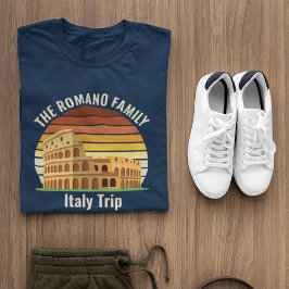 Rom Colosseum Custom Family Italien Ausflug Sunset T-Shirt
