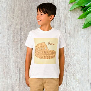 Rom Colosseum Sketch Boys T-Shirt