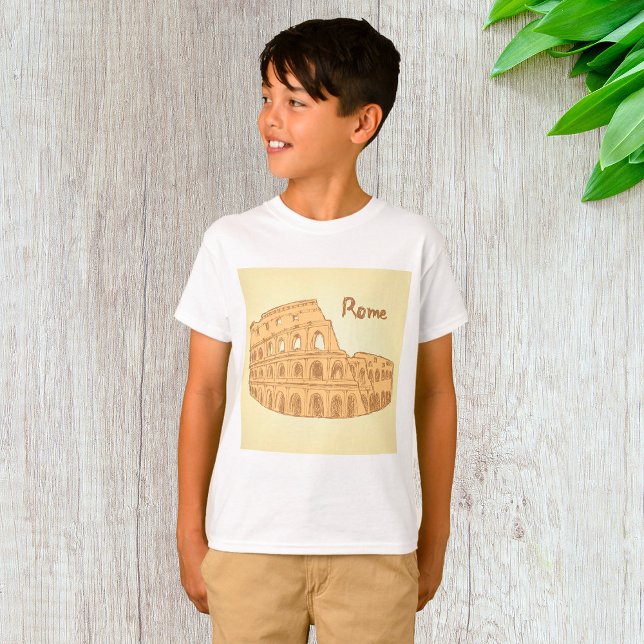 Rom Colosseum Sketch Boys T-Shirt (Von Creator hochgeladen)