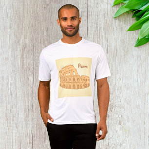 Rom Colosseum Sketch Mens Active T-Shirt