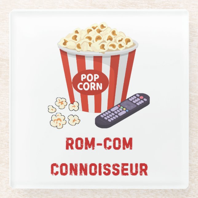 Rom-Com Connossieur Glasuntersetzer (Vorderseite)