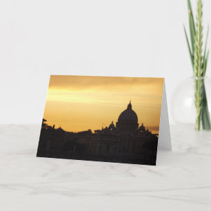 Rom des hl. Peter bei Sonnenuntergang Karte