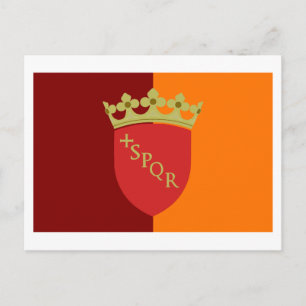 Rom-Flagge Postkarte