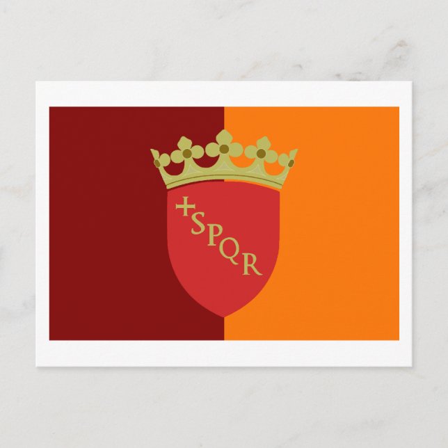 Rom-Flagge Postkarte (Vorderseite)