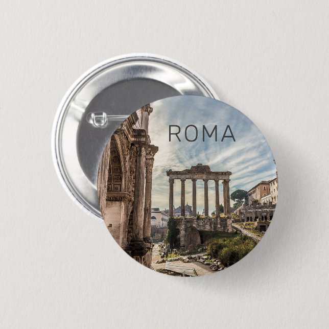 Rom Forum Romanum Italien Feiertag Souvenir Button (Vorne & Hinten)
