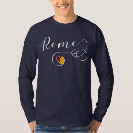 Rom Herz, Italien, römische Flagge, T-Shirt