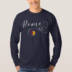Rom Herz, Italien, römische Flagge, T-Shirt