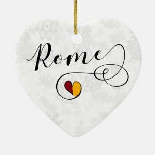 Rom-Herz, Weihnachtsbaum-Verzierung, Italien Keramikornament