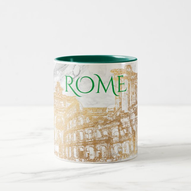 ROM, IMITATE GOLD+MARBLE REISE SOUVENIRS ZWEIFARBIGE TASSE (Mittel)
