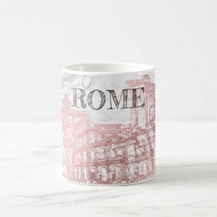 ROM, IMITATE ROSE GOLD+MARBLE REISE KAFFEETASSE
