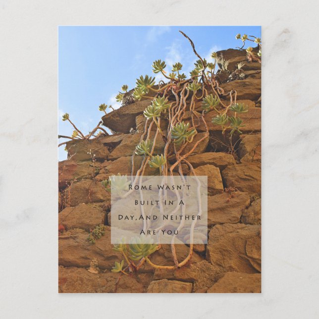 Rom ist auch nicht an einem Tag erbaut worden Postkarte (Vorderseite)