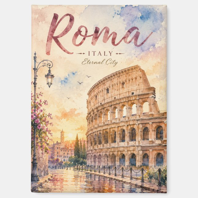 Rom Italien Aquarell Magnet (Vorderseite)