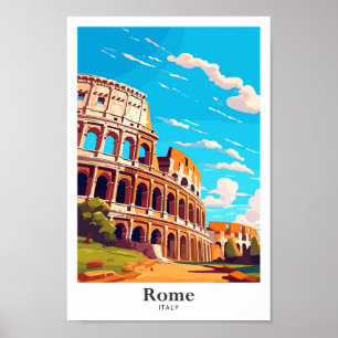 Rom Italien Art Vintage Reise Poster