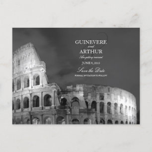Rom Italien Colosseum, das Save the Date Wedding Ankündigungspostkarte
