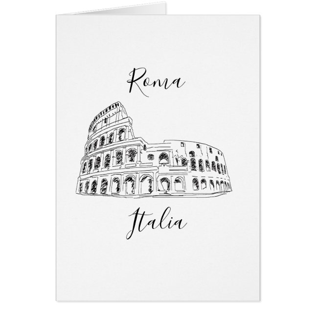 Rom Italien Colosseum Illustrationskarte (Vorne)
