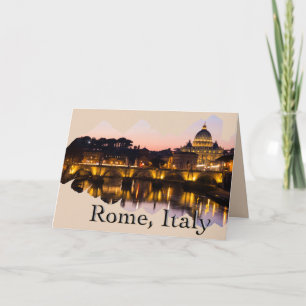 Rom, Italien: Die romantische Stadt in der Nacht Karte