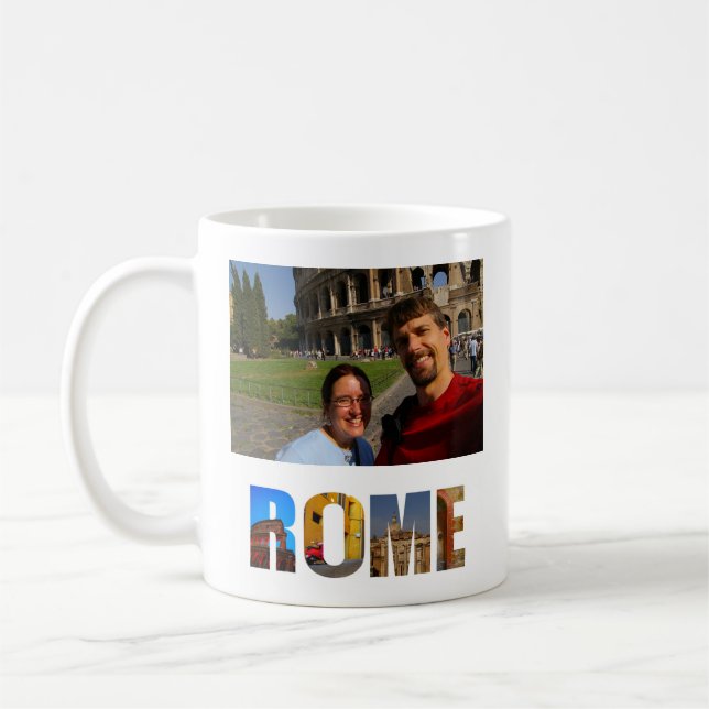 Rom Italien Erstellen Sie Ihr eigenes Foto Kaffeetasse (Links)
