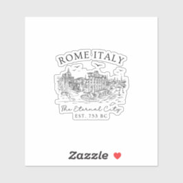 Rom Italien - Ewige Ruinen Reisen Souvenir Aufkleber